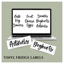 Vinyl Fridge Labels